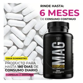 Libity Magnesio Complex Tipos Citrato Treonato Glicinato Gluconato Cloruro Fórmula Grado Farmacéutico Alta Biodisponibilidad Absorción 180 Cápsulas