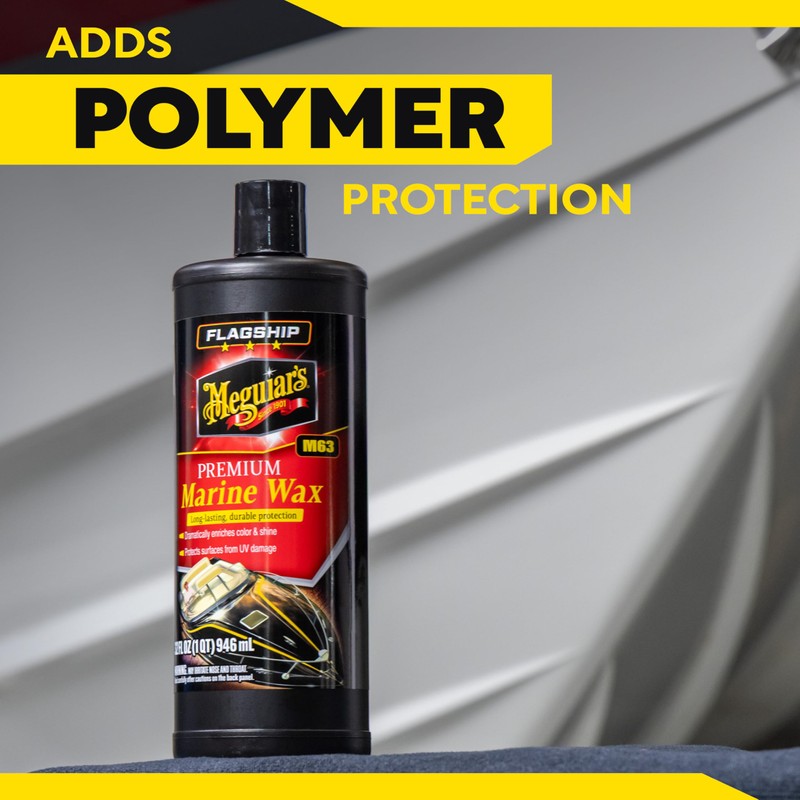 Meguiar’s Flagship Premium Marine Wax, M6332, Easy-to-Use Boat Polish and
