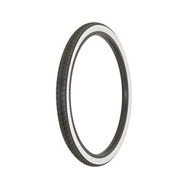 Alta Bicycle Tire Duro 24" x 1.75" Bike Tire Black/White Thin Slick Pattern Tread