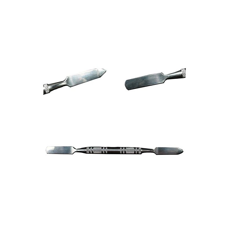 Paleta Acero Inoxidable Para Mezclar Maquillaje Con Espátula Rectangular