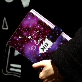 Constellation Diary with Lock, Diary for Women, Men, Girls, Boys, Teenagers, Children, Refillable Password Notebook, Best Birthday, Size A5 (21 x 15 cm)