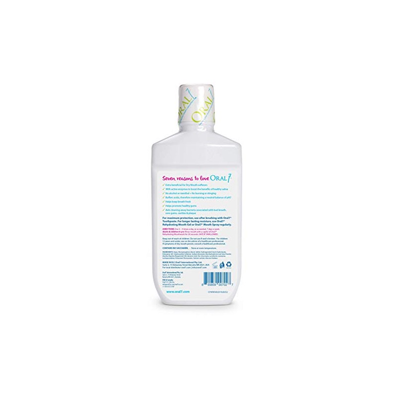 Oral7 Dry Mouth Mouthwash Alcohol Free Oral Rinse with Xylitol,