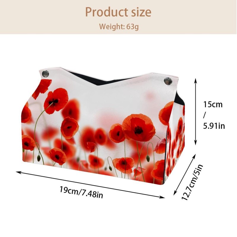 2 Pack Tissue Box Cover Holder, Red Yellow Tie Dye