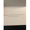 Vtg Christmas Card Pretty Red Card Silver Script “Season’s Greetings”