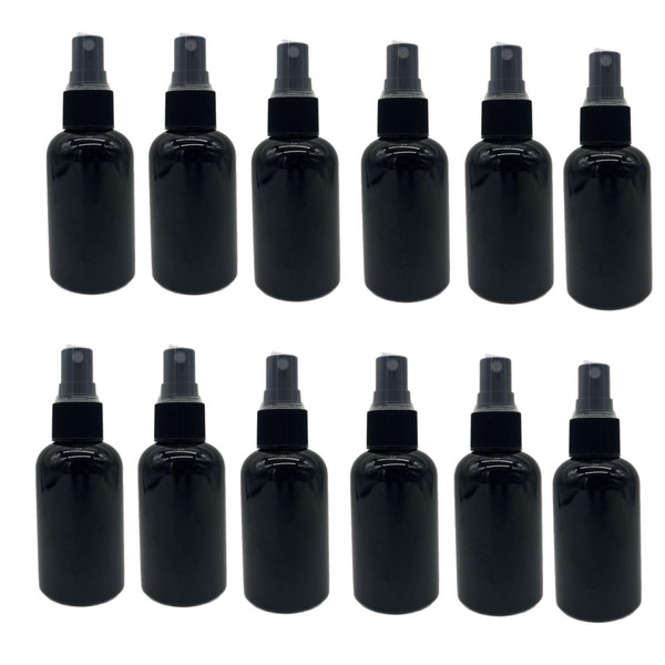 Natural Farms 2 oz Black Boston BPA FREE Bottles -