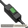 1.5Feet 90Degree Waterproof Extension Power Cord, in-Line On-Off Switch Extension