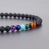 COAI 108 Japa Mala 7 Chakra Onyx Stone Wrap Bracelet