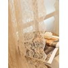 F-CHU Net Curtains 72 inched Drop Pair Sheer Lace Curtain