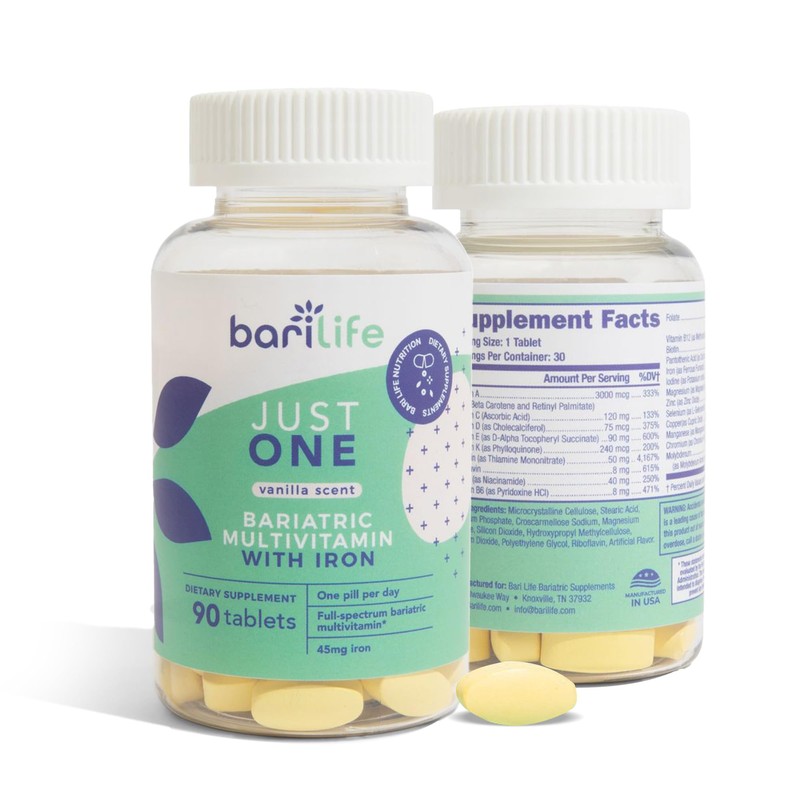 Just One - Once Daily Bariatric Multivitamin with Iron, 90