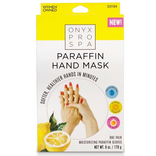 Onyx Professional Moisturizing Hand Mask for Dry Cracked Hands– Coconut Oil & Shea Butter Moisturizing Gloves 10 Minute Dry Hand Moisturizer Treatment – Working Hands Paraffin Wax for Hands
