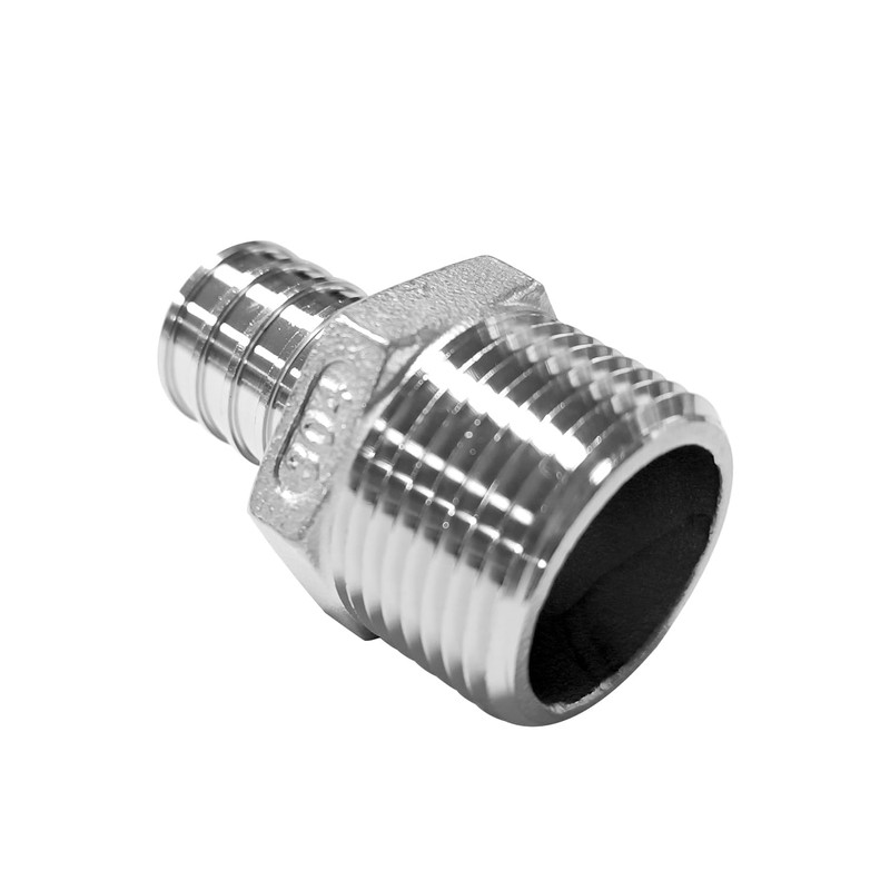 Fitvell Barb Crimp PEX 1/2" x 1/2" NPT Male Threaded