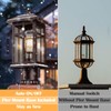 Bronze Post Light 2 Packs, Hardwired Anti-Rust Exterior Light Fixture
