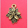 Unbranded 18 pcs ANT GOLDTONE Christmas POINSETTIA SETS Charms Pendants