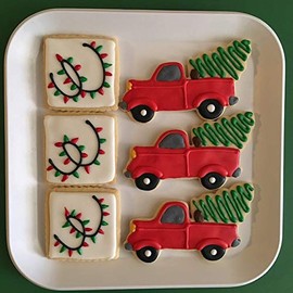 Vintage Truck with Tree 5 Inch Cookie Cutter from The Cookie Cutter Shop – Tin Plated Steel Cookie Cutter – Made in the USA