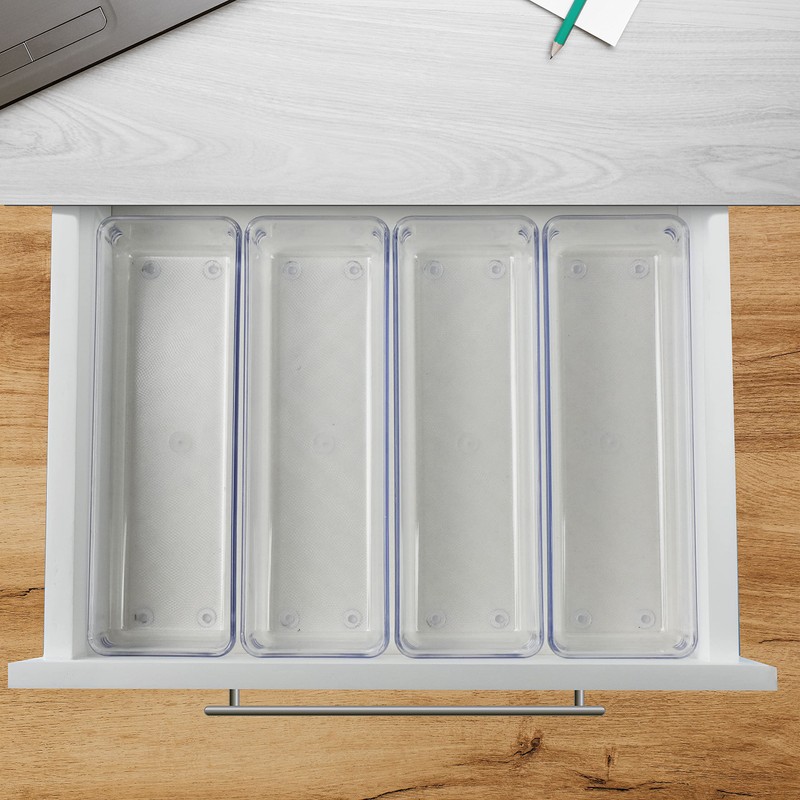 Acrimet Drawer Organizer Modular, Box Tray Storage Bins for Office,