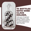 Kings Brand Furniture - Cello-Shaped Wine Rack Home Bar, Metal