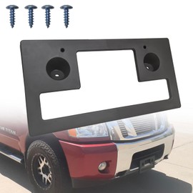 GZVKE Front Bumper License Plate Frame Mounting Bracket Tag Holder Fits for 2004-2015 Nissan Titan Textured Black Replace 962107S000 NI1068148