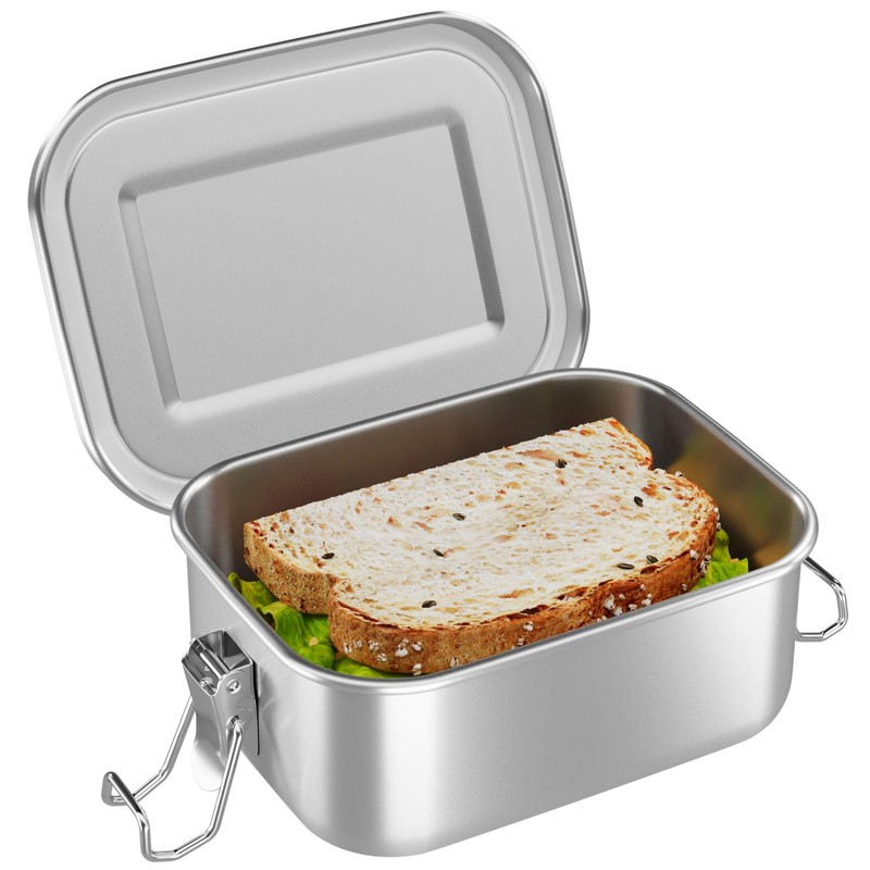WELLGRO Stainless Steel Square Containers - 550 ml 850 ml