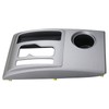 Silver Center Console Shifter Bezel Shift Panel Cover Cup Holder