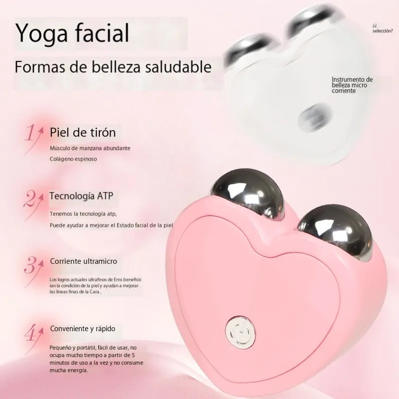 Microcorriente Lifting Antiarrugas Y Adelgazamiento Y Gel Rosa