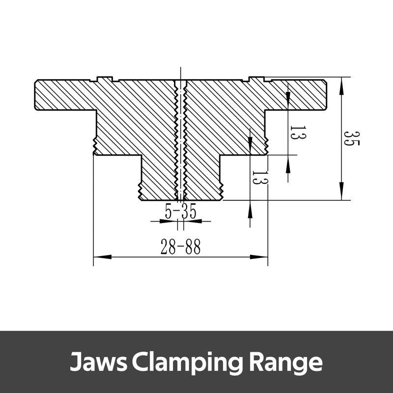BMWOOD CK-4.5"-SJ Step Jaws for 4.5" Series Chuck for Woodturning