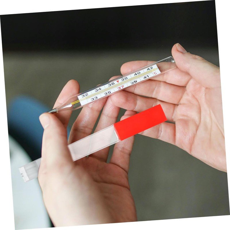 ABOOFAN 10pcs Thermometer Protection Tube Durable Transparent Storage Holder for