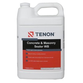 Tenon Concrete & Masonry Sealer WB - Penetrating, Water Based, Natural Look, Concrete, Masonry, Stone, Brick Sealer, Reduces Damage from Salt, Stains, Cracking, Low VOC (1 Gallon)