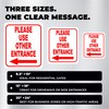 Please Use Other Entrance Left Arrow Aluminum Composite Outdoor Sign