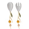 Godinger Salad Spoon and Salad Fork Set, 12 Inches, Gold