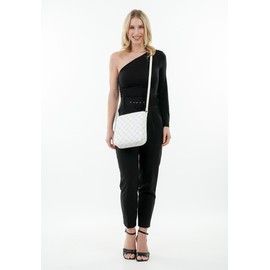 Tamaris TAS Anastasia 30103 Women's Shoulder Bag Checked, White, Unit size