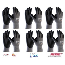 PIP 6 PR. 42-874 MaxiFlex Micro Foam Nitrile Grip Palm Coated PROTECTIVE WORK GLOVES - XLarge