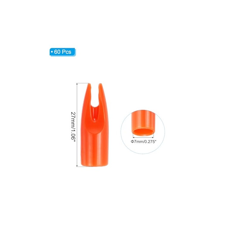 PATIKIL Archery Arrows Nocks 7mm, 60 Pcs Plastic Glue on