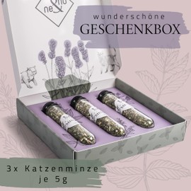 ne&no® Gift Set with Natural Catnip, Set of 3 (5 g each), Airtight Packaging, Perfect for Cat Toys, Scratching Mats, Scratching Posts, Catmint, Cat Grass Dried (Catnip)