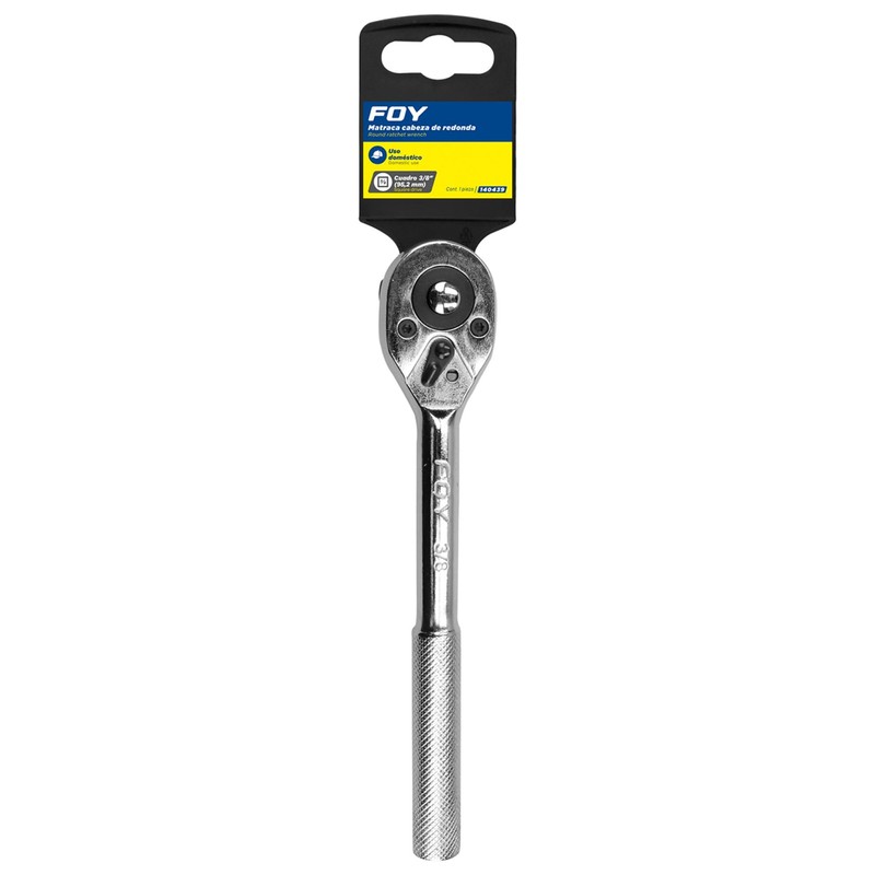 Foy 140440 Matraca reversible para dado cuadro de 3/8", cabeza