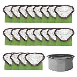20 Pack 107666 Micro Filter Bags Replacement For ProTeam GoFit 3 Backpack Vacuum, With 1 pack 3qt Micro Cloth Filter bag