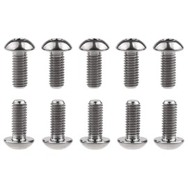 Wanyifa Titanium Ti Water Bottle Cage M5x8 10 12 15mm Bolt Button Head Allen Key Screws Pack of 10 (Silver, M5x12mm)