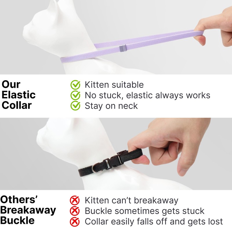 BuddyArmor Cat Airtag Collar, US IDA Gold Award Cat Safety