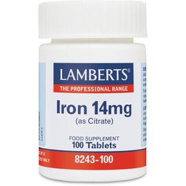 Lamberts Iron 14mg (As Citrate) 100 Tablets