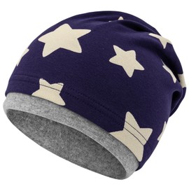 Kiiwah Beanie Children's Boys, Soft and Comfortable Beanie Hat Double Layer Children's Hats Warm Winter Hat for Boys Girls in Spring, Autumn, Winter, navy