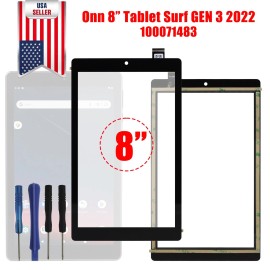 Unbranded For ONN 8'' Gen 3 Surf 2022 Tablet 100071483 Touch Screen Digitizer Glass +Tape - Touch Screen + Toolkit
