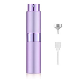 LISAPACK 8ML Atomizer Perfume Spray Bottle for Travel, Empty Refillable Cologne Dispenser, Portable Sprayer (Purple)