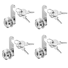 siismi Letter Box Lock 16 mm, Pack of 2 Cabinet Lock with Keys, Locker Lock, 16 mm Drawer Lock, Used for Letterboxes, Cabinet Doors, Furniture