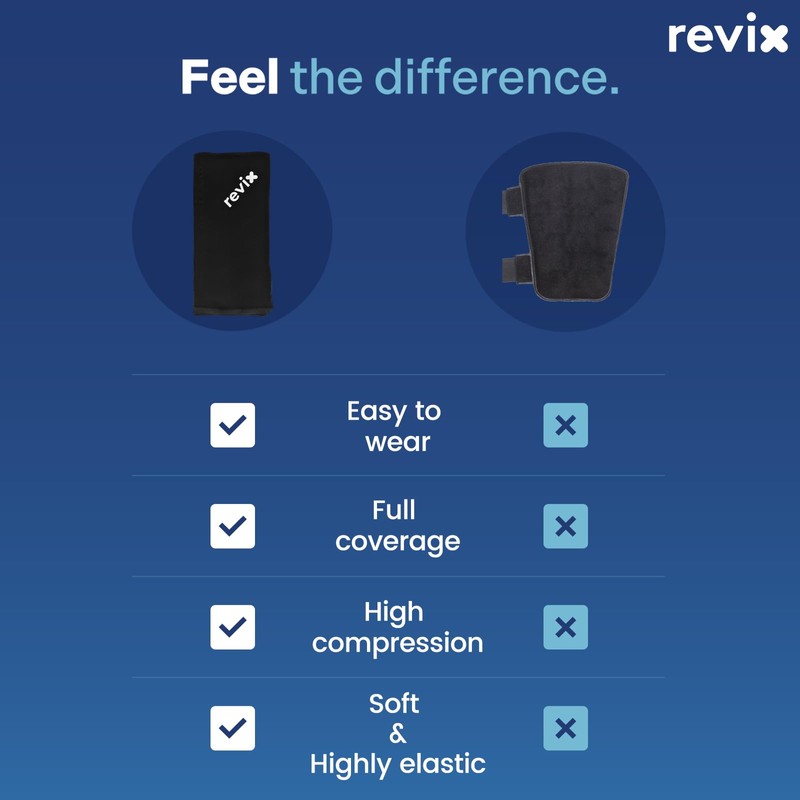 REVIX Shin Compression Sleeve for Calf Ice Wrap for Legs,