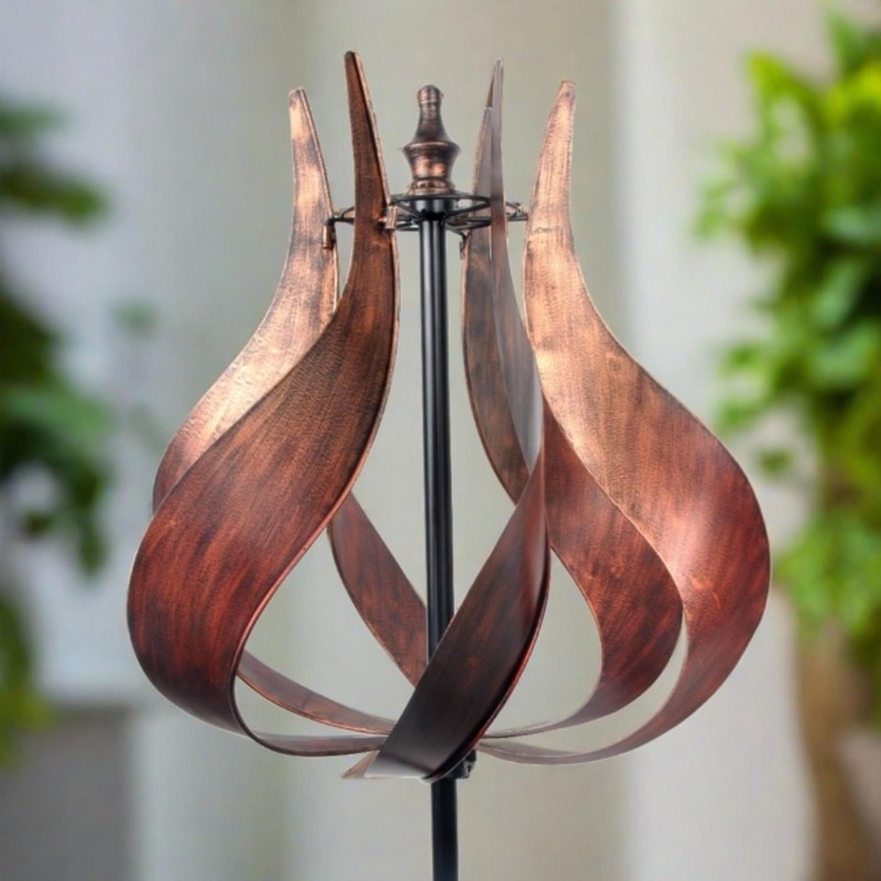 Teamson Home Tulip Kinetic Metal Weather Resistant 360 Degrees Swivel