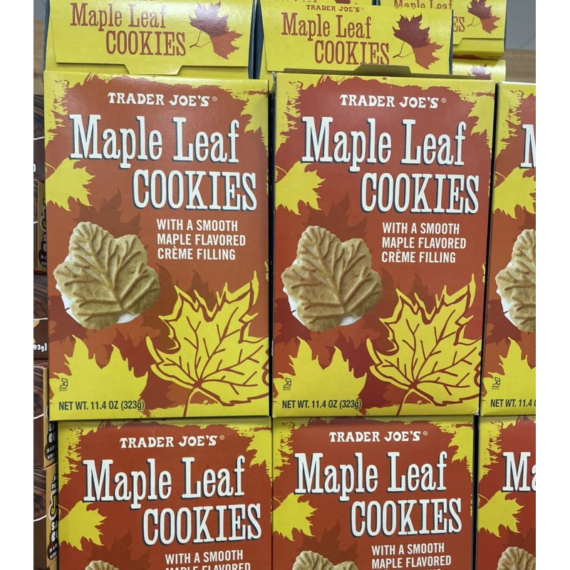 Trader Joe's 2 Packs Trader Joe's Maple Leaf Cookies 11.4