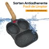 HEEDU Sartén Antiadherente 9 Cm Para 2 Huevos con Cepillo