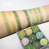 9-Color Shimmer & Matte Green Eyeshadow Palette – Highly Pigmented