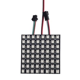 BTF-LIGHTING WS2812B ECO RGB Alloy Wires 5050 SMD Individually Addressable 8 x 8 64 Pixel LED Matrix Flexible FCB Full Colour Works with K-1000C, SP107E etc. Controls Image Video Text Display