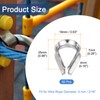 sourcing map Rope Thimble 3/16"(4mm) Diameter M4 Stainless Steel Wire