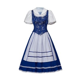 Belle Blue Maid - Disfraz de princesa Belle Village para mujer, talla XS